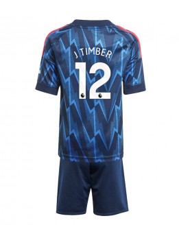 Arsenal Jurrien Timber #12 Auswärts Trikotsatz für Kinder 2025-26 Kurzarm (+ Kurze Hosen)